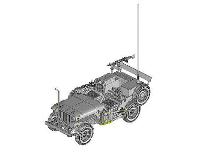 Izraelski samochód 1/4-Ton 4x4 Truck z karabinem masz. MG34  - zdjęcie 3