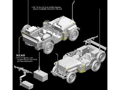 Izraelski samochód 1/4-Ton 4x4 Truck z karabinem masz. MG34  - zdjęcie 8