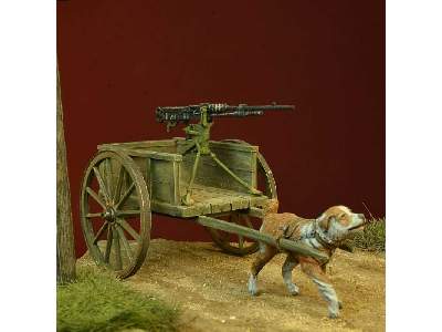I W.Ś. Dog-drawn Cart With Hotchkiss Machine Gun - zdjęcie 2