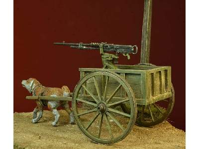I W.Ś. Dog-drawn Cart With Hotchkiss Machine Gun - zdjęcie 3
