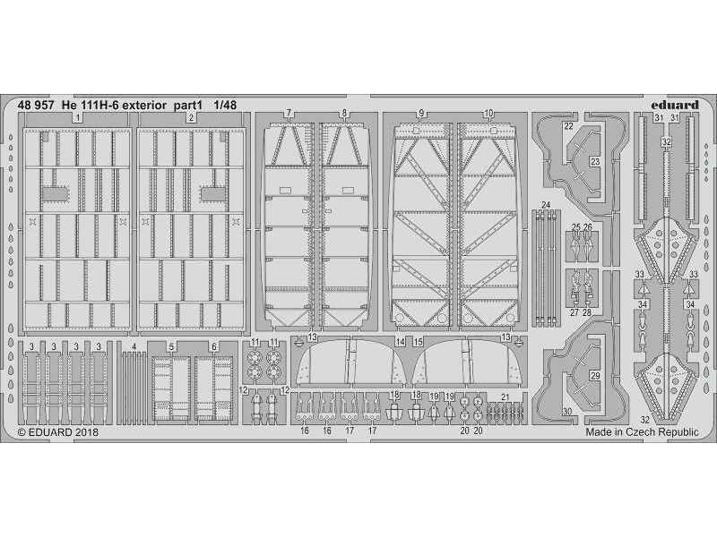 He 111H-6 exterior 1/48 - zdjęcie 1 He 111H-6 exterior 1/48 - zdjęcie 1