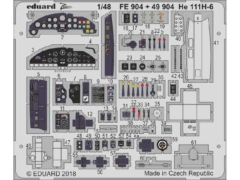 He 111H-6 nose interior 1/48 - zdjęcie 1 He 111H-6 nose interior 1/48 - zdjęcie 1
