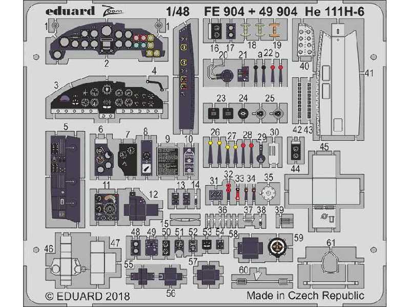 He 111H-6 nose interior 1/48 - zdjęcie 1