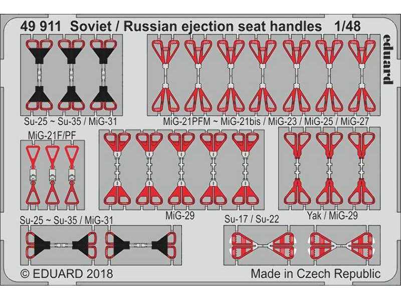 Soviet / Russian ejection seat handles 1/48 - zdjęcie 1 Soviet / Russian ejection seat handles 1/48 - zdjęcie 1