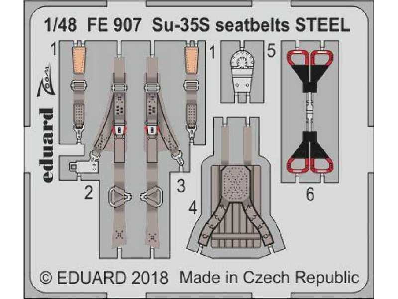 Su-35S seatbelts STEEL 1/48 - zdjęcie 1 Su-35S seatbelts STEEL 1/48 - zdjęcie 1
