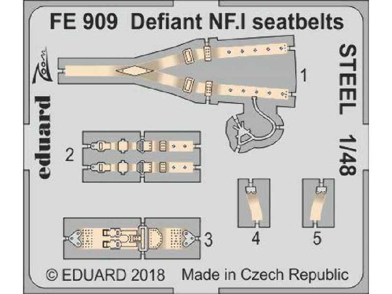 Defiant NF. I seatbelts STEEL 1/48 - zdjęcie 1
