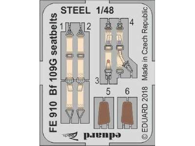 Bf 109G seatbelts STEEL 1/48 - zdjęcie 1