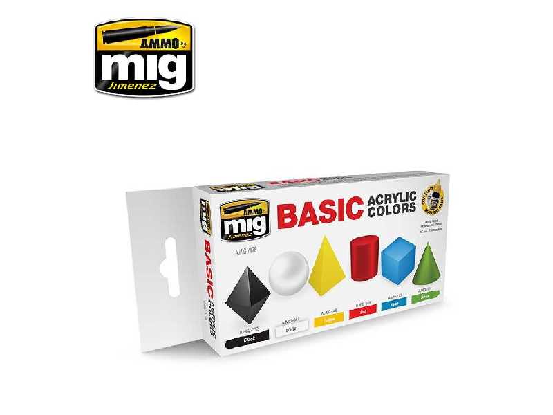 A.Mig Basic Acrylic Colors Set - zdjęcie 1 A.Mig Basic Acrylic Colors Set - zdjęcie 1