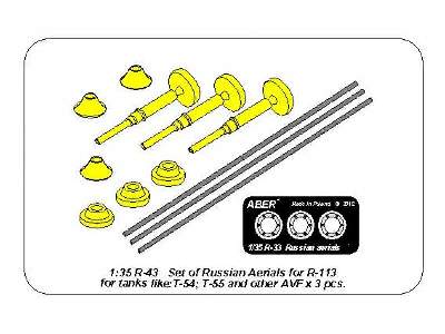 Zestaw anten R-113 do rosyjskich pojazdów jakT-54, T-55 i innych - zdjęcie 6