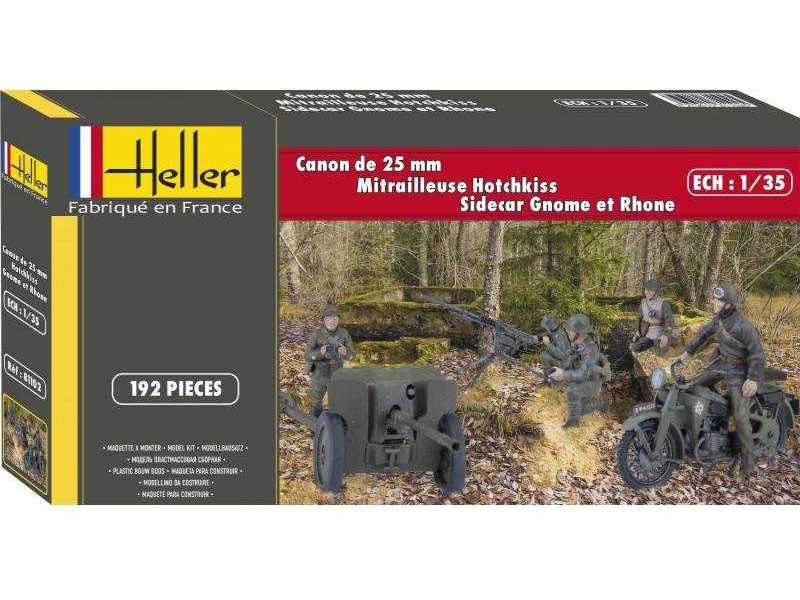 Działo 25mm, karabin masz. hotchkiss, motocykl Gnome Et Rhone - zdjęcie 1 Działo 25mm, karabin masz. hotchkiss, motocykl Gnome Et Rhone - zdjęcie 1