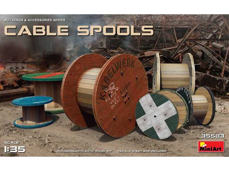Szpule na kable - 6 szt. - zdjęcie 1 Szpule na kable - 6 szt. - zdjęcie 1