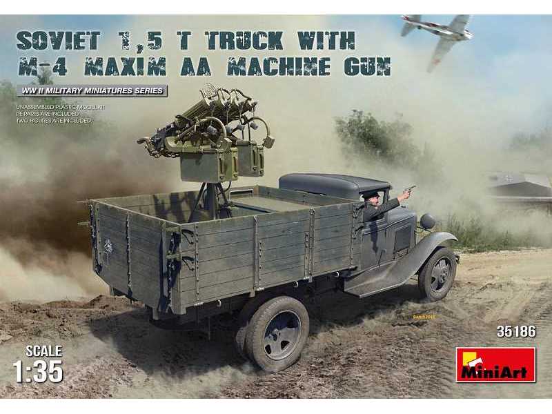 Radziecka ciężarówka 1,5t z karabinem maszynowym M-4 Maxim AA - zdjęcie 1 Radziecka ciężarówka 1,5t z karabinem maszynowym M-4 Maxim AA - zdjęcie 1