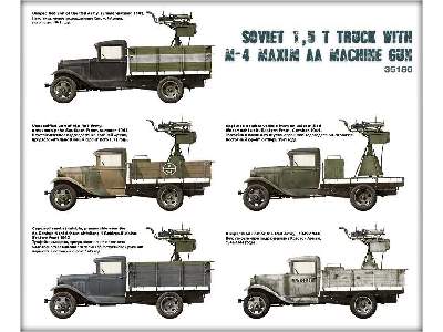 Radziecka ciężarówka 1,5t z karabinem maszynowym M-4 Maxim AA  - zdjęcie 43
