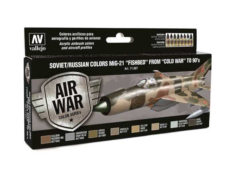 Zestaw farb Model Air MiG-21 Fishbed od Zimnej Wojny do 90-tych - zdjęcie 1 Zestaw farb Model Air MiG-21 Fishbed od Zimnej Wojny do 90-tych - zdjęcie 1
