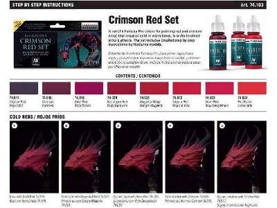 Zestaw farb Fantasy Pro - Crimson Red - Czerwień Karmazynowa - zdjęcie 3