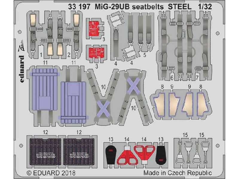 MiG-29UB seatbelts STEEL 1/32 - Trumpeter - zdjęcie 1 MiG-29UB seatbelts STEEL 1/32 - Trumpeter - zdjęcie 1