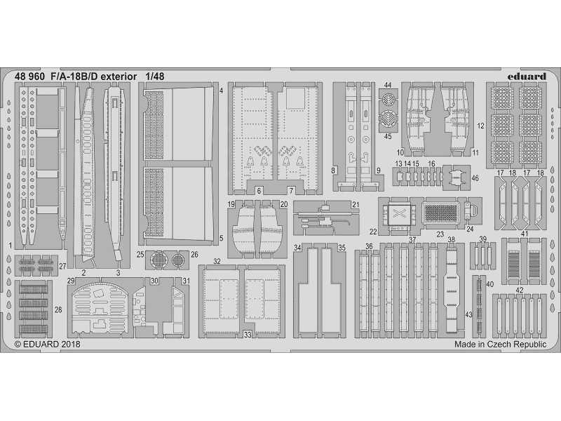 F/ A-18B/ D exterior 1/48 - zdjęcie 1 F/ A-18B/ D exterior 1/48 - zdjęcie 1