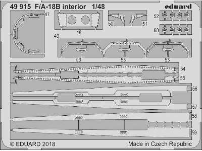 F/ A-18B interior 1/48 - Kinetic - zdjęcie 1