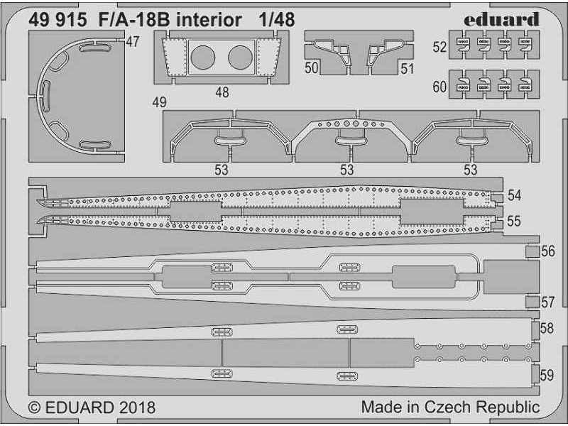 F/ A-18B interior 1/48 - Kinetic - zdjęcie 1