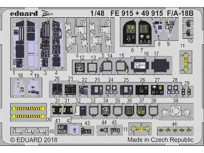 F/ A-18B interior 1/48 - Kinetic - zdjęcie 2