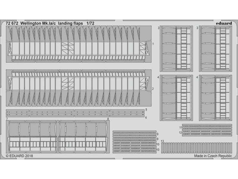 Wellington Mk. Ia/ c landing flaps 1/72 - Airfix - zdjęcie 1