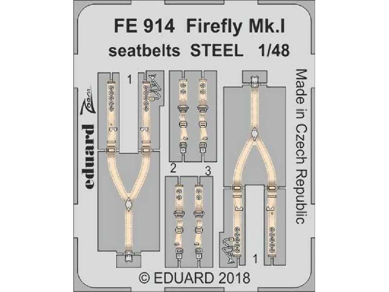 Firefly Mk. I seatbelts STEEL 1/48 - zdjęcie 1 Firefly Mk. I seatbelts STEEL 1/48 - zdjęcie 1