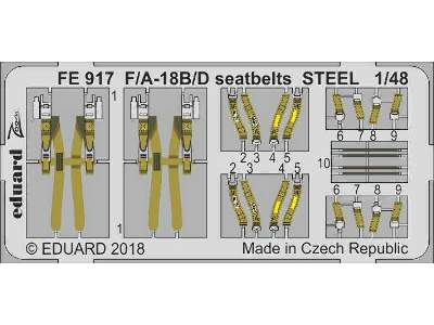 F/ A-18B/ D seatbelts STEEL 1/48 - Kinetic - zdjęcie 1