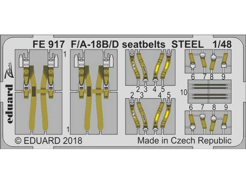 F/ A-18B/ D seatbelts STEEL 1/48 - Kinetic - zdjęcie 1