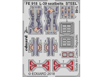 L-39 seatbelts STEEL 1/48 - zdjęcie 1