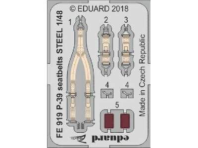 P-39 seatbelts STEEL 1/48 - zdjęcie 1