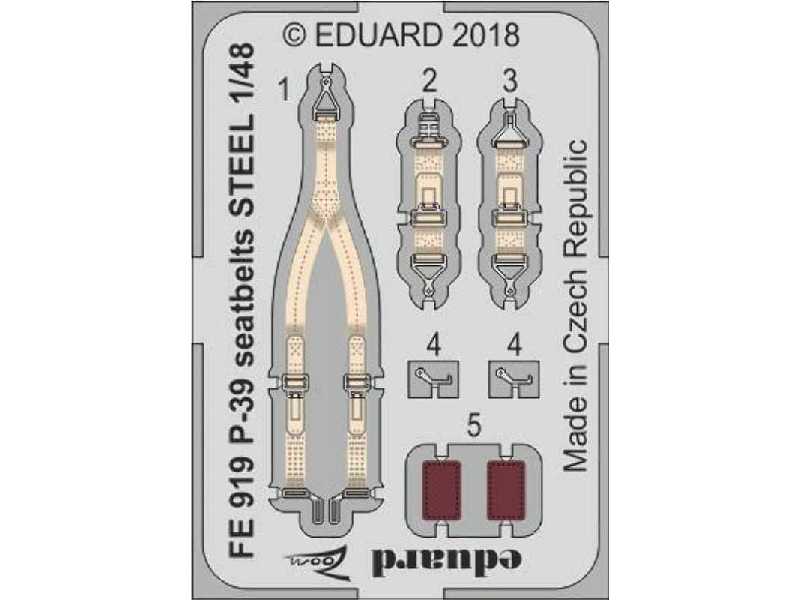 P-39 seatbelts STEEL 1/48 - zdjęcie 1