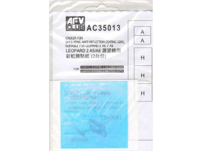 Leopard 2 A5/A6 Anti-reflection Len Coating For Use With Tamiya - zdjęcie 1