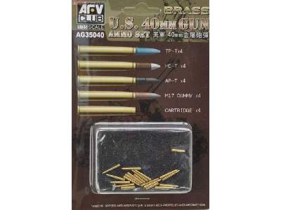 Bofors 40mm Brass Ammo Set. Includes Tp-t X 4, He-t X 4, Ap-t X  - zdjęcie 1