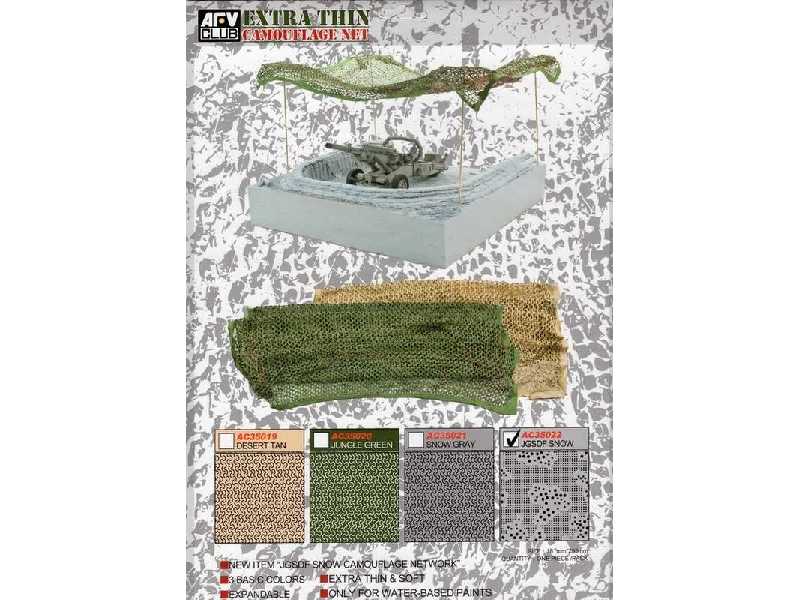 Extra Thin Camouflage Net-JGSDF Snow - zdjęcie 1 Extra Thin Camouflage Net-JGSDF Snow - zdjęcie 1