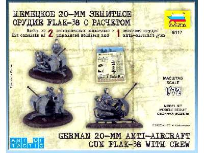 Niemieckie działo przeciwlotnicze 20-mm FLAK-38 z obsługą - zdjęcie 2