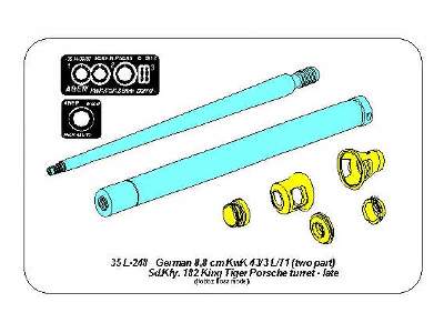 Lufa 8,8cm Kw.K 43/3 L/71 (dwuczęściowa) do Tiger II Porsche - zdjęcie 12