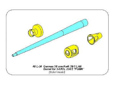 German 50mm KwK39/1 L/60 Barrel for Sd.Kfz.234/2 Puma - zdjęcie 6