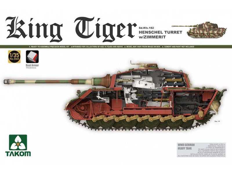 King Tiger Sd.Kfz.182 Henschel z wnętrzem - nowe gąsienice - zdjęcie 1