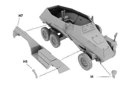 Sd.Kfz. 247 Ausf. A niemiecki opancerzony wóz dowodzenia - zdjęcie 4