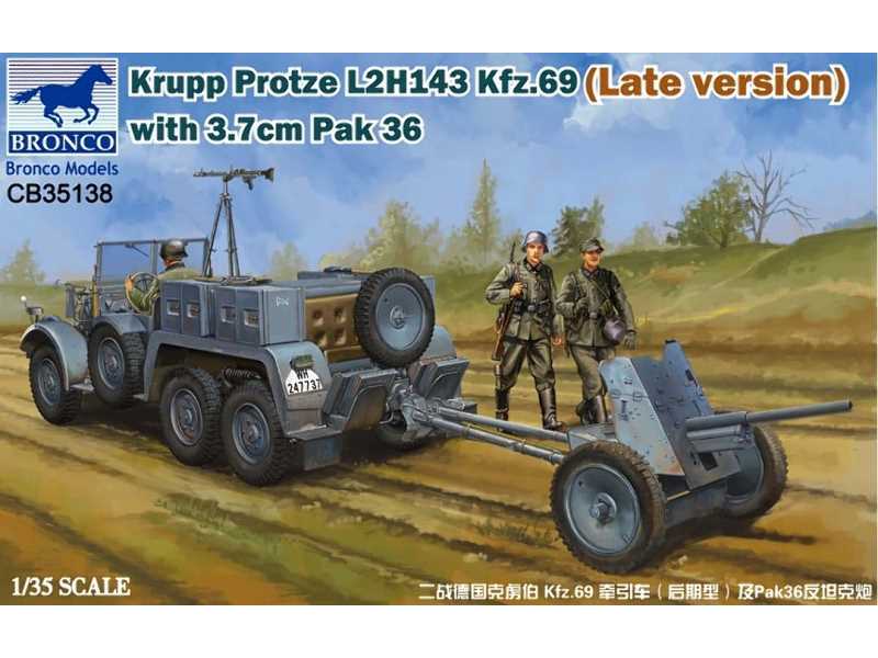 Krupp Protze L2 H 143 Kfz.69 (Late version) with 3.7cm Pak 36 - zdjęcie 1 Krupp Protze L2 H 143 Kfz.69 (Late version) with 3.7cm Pak 36 - zdjęcie 1