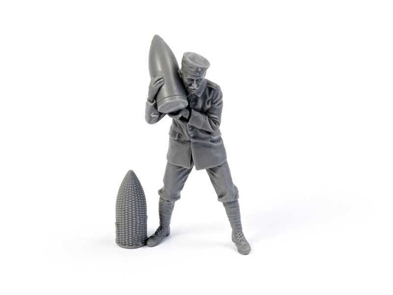 German WWi Minenwerfer Crewmember Loading Shell - zdjęcie 1 German WWi Minenwerfer Crewmember Loading Shell - zdjęcie 1
