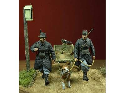 WWI Belgian Dog-drawn Cart With Crew 1914-15 - zdjęcie 4