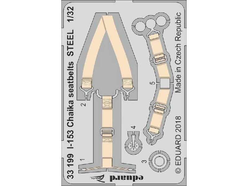 I-153 Chaika seatbelts STEEL 1/32 - zdjęcie 1 I-153 Chaika seatbelts STEEL 1/32 - zdjęcie 1