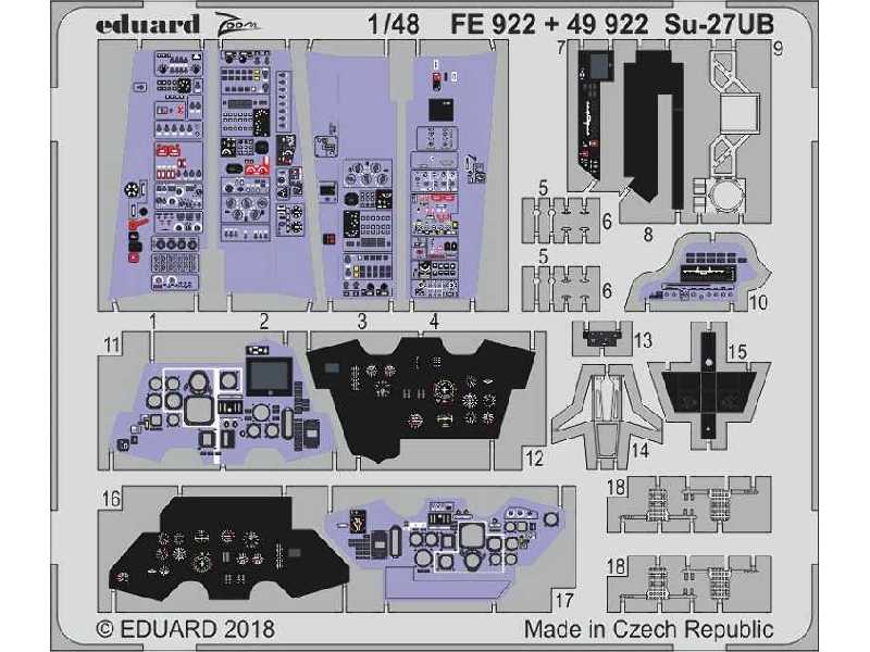 Su-27UB interior 1/48 - Hobby Boss - zdjęcie 1 Su-27UB interior 1/48 - Hobby Boss - zdjęcie 1