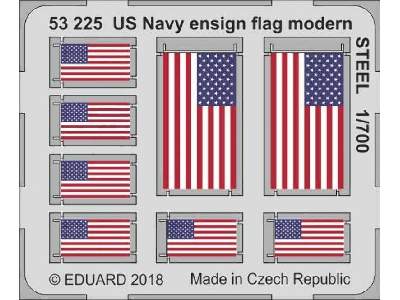 US Navy ensign flag modern STEEL 1/700 - zdjęcie 1