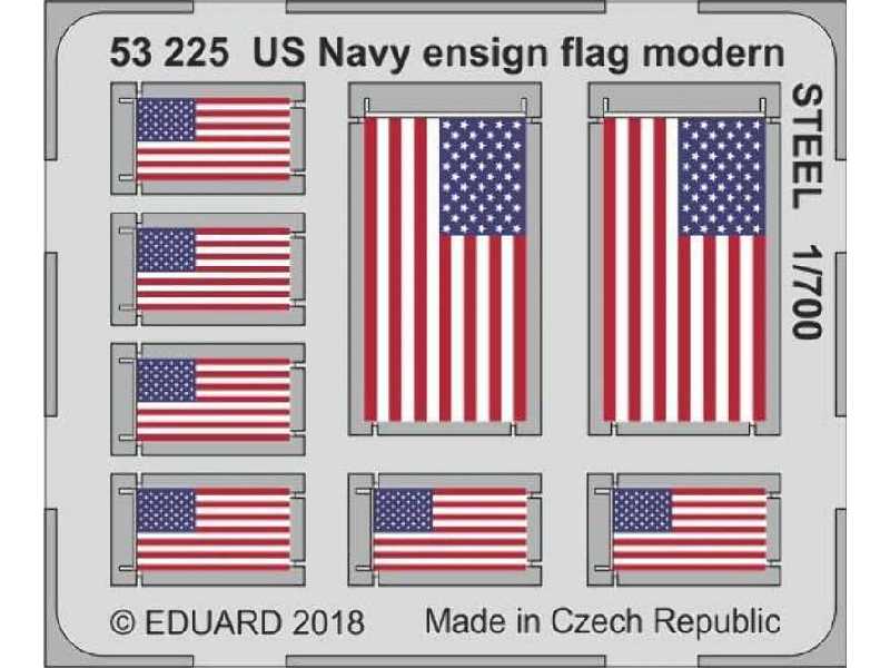 US Navy ensign flag modern STEEL 1/700 - zdjęcie 1