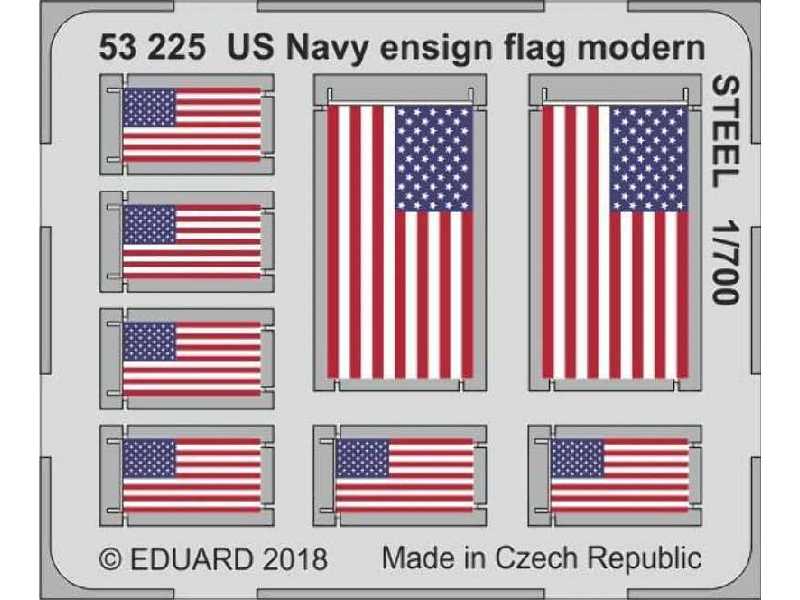 US Navy ensign flag modern STEEL 1/700 - zdjęcie 1 US Navy ensign flag modern STEEL 1/700 - zdjęcie 1