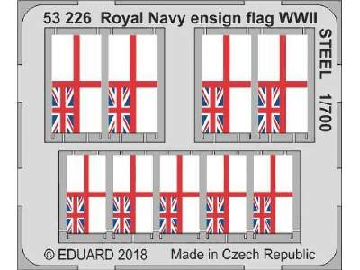 Royal Navy ensign flag WWII  STEEL 1/700 - zdjęcie 1