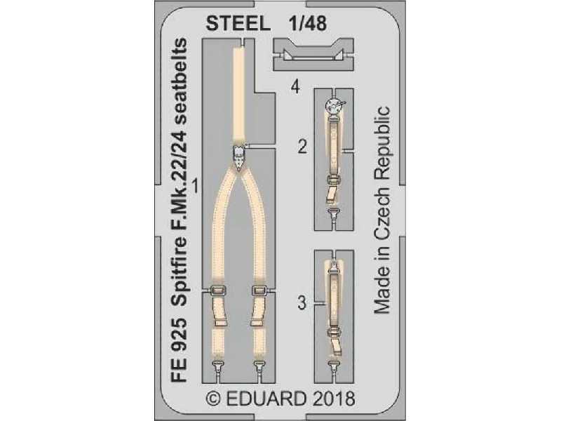 Spitfire F. Mk.22/24 seatbelts STEEL 1/48 - Airfix - zdjęcie 1