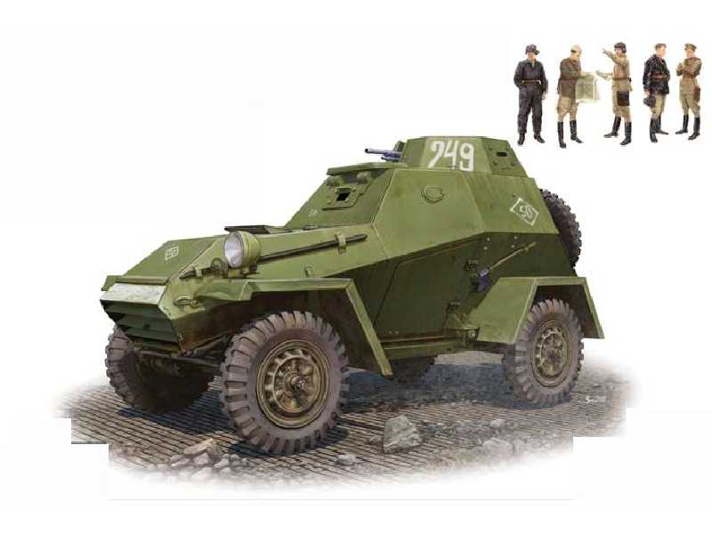 Sowiecki samochód pancerny BA-64B z załogą - zdjęcie 1 Sowiecki samochód pancerny BA-64B z załogą - zdjęcie 1